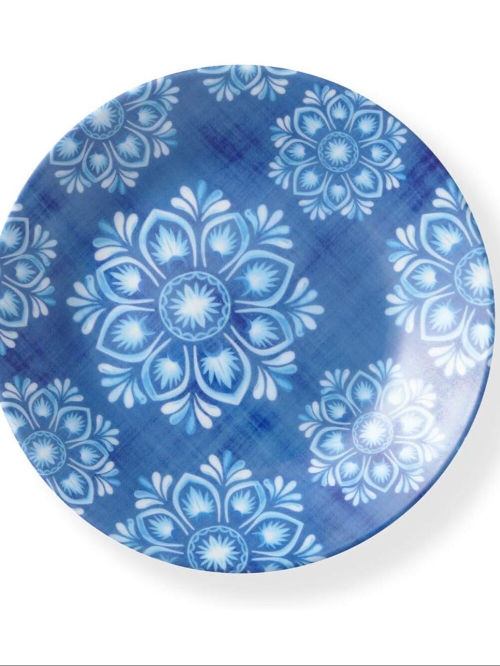 6 Corelle Lisbon Terrace Blue Appetizer Salad Plates, 6.75" Vitrelle Glass Set - Picture 6 of 11